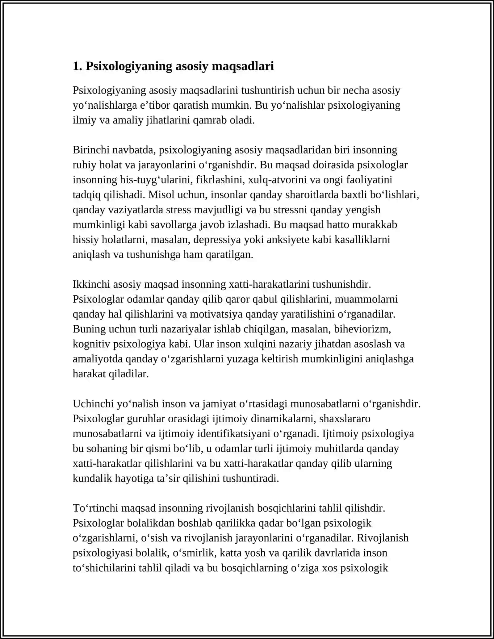 PISIXALOGIYA FANINING MAQSADI VA VAZIFALARI 3