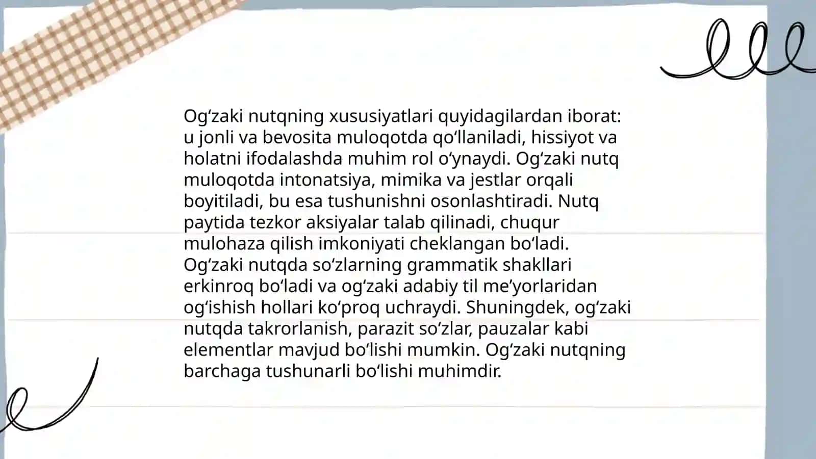 Ogʻzaki va yozma nutqning xususiyatlari 3