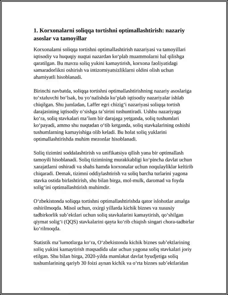KORXONALARNI SOLIQQA TORTISHNI OPTIMALLASHTIRISH 3