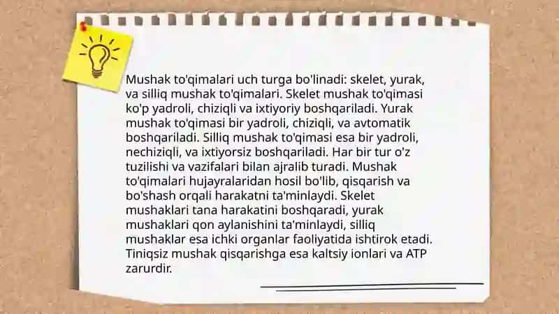 Mushak qisqarish mexanizmining morfologik asoslari 3