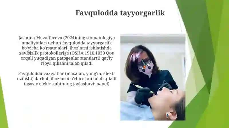 Stomatologik uskunalardan foydalanishda xavfsizlik Qoidalari 3