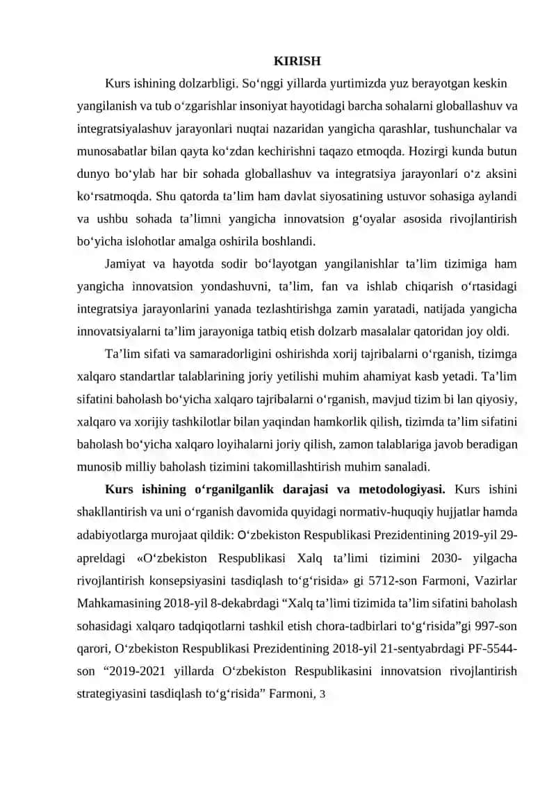 Ta'lim sifatini baholashning xalqaro tizimi 3