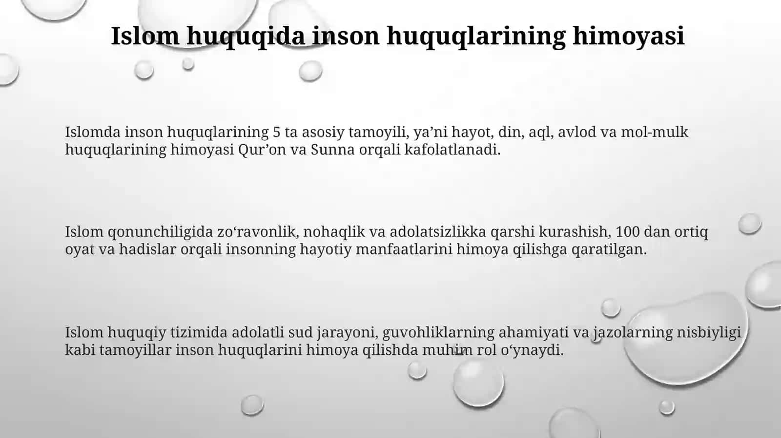 Islomda Inson Huquq va Erkinliklarining Taʼminlanishi 3