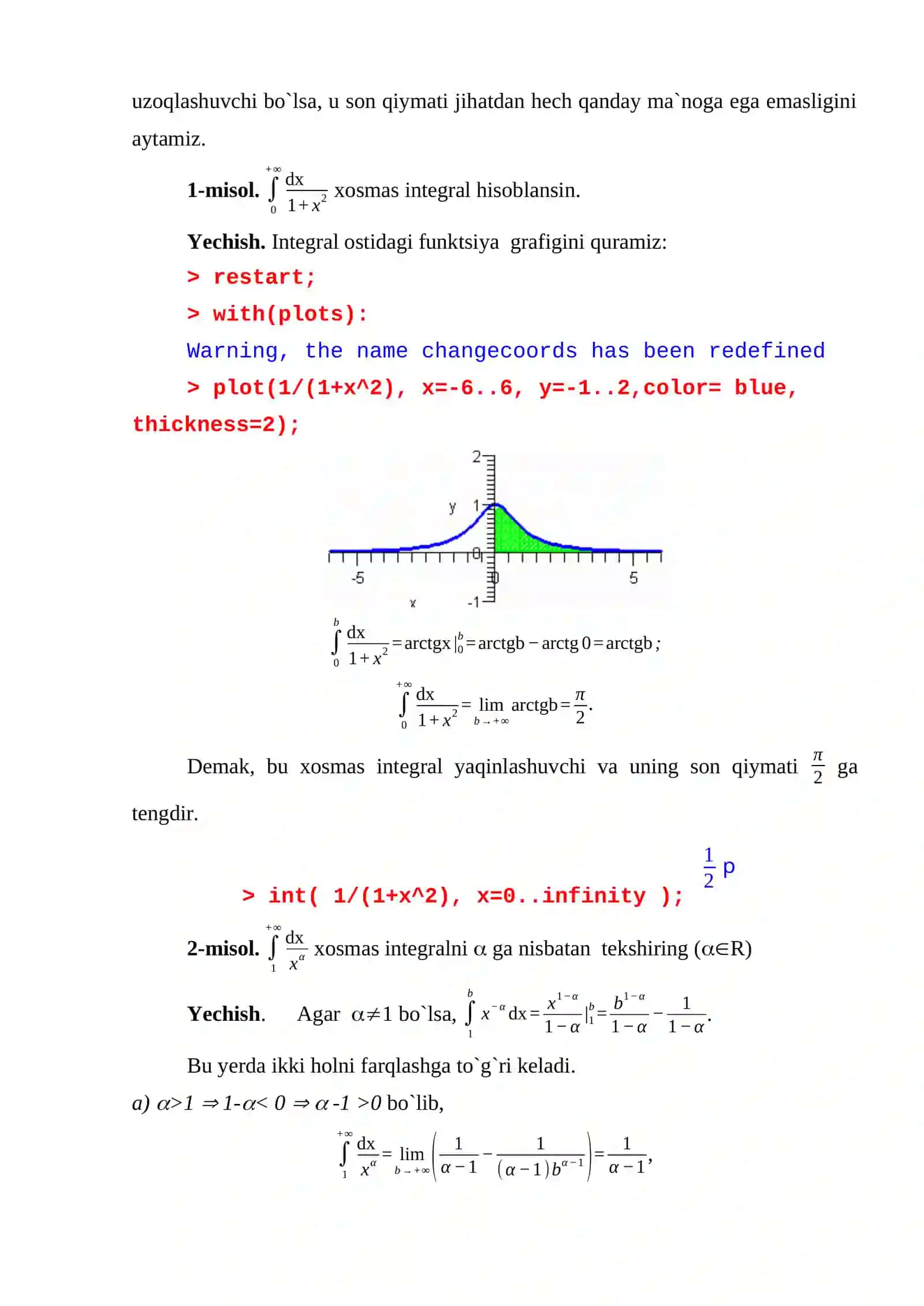 Xosmas integral 3
