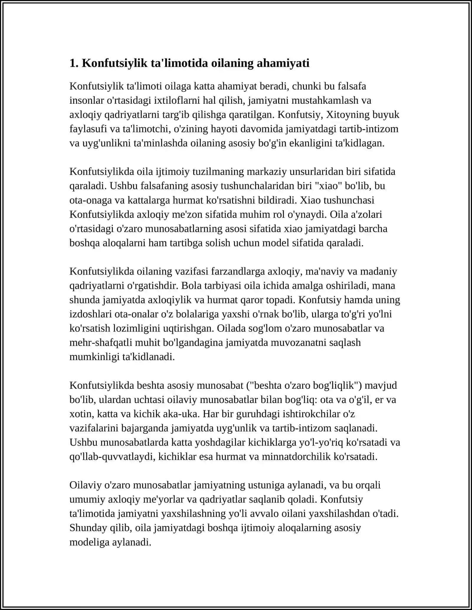KONFUTSIYLIK TA'LIMOTIDA IJTIMOIY-AXLOQIY MASALALAR 3
