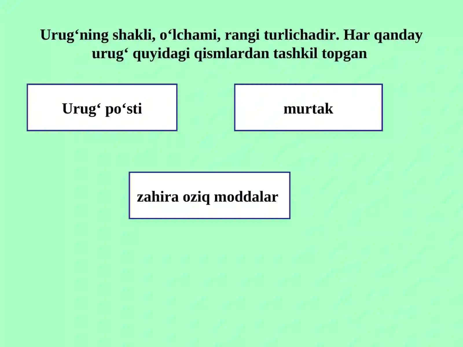 Amaliy mashg’ulot. Tarkibidagi zaxira oziq moddasiga ko’ra urug’larning suv shimishini(bo’kishini) aniqlash 3