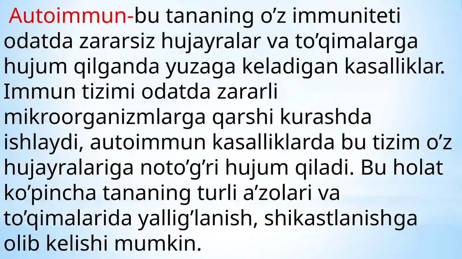 Autoimmun va allergik kasalliklar kelib chiqishi,kechishi,diagnostikasi 3