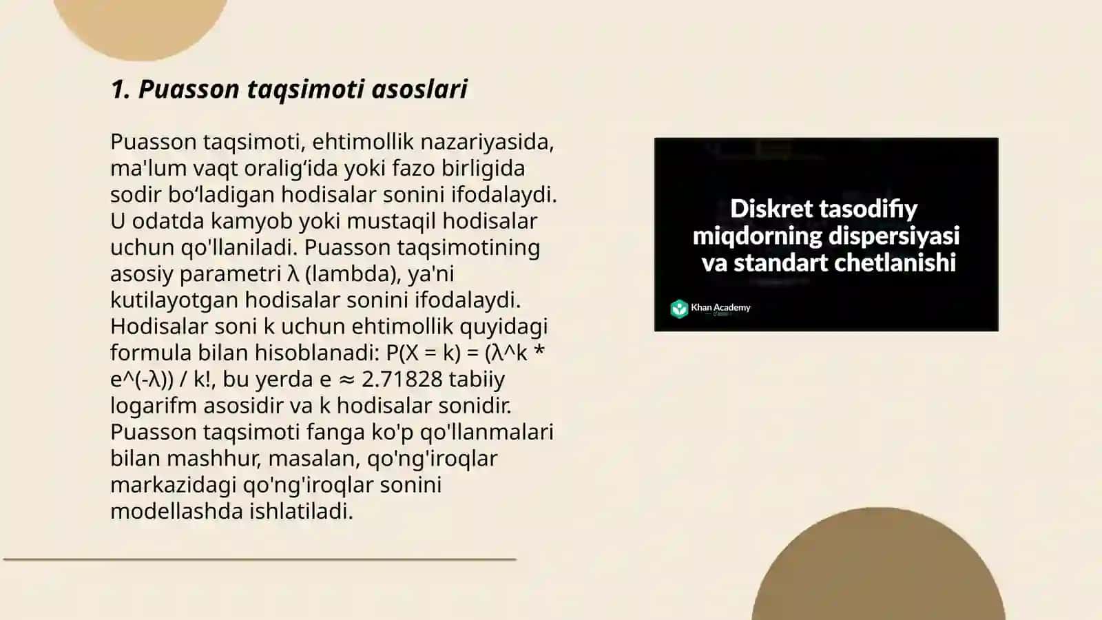 Puasson teoremasi erkli sinovlarda nisbiy chastotasining oʻzgarmas ehtimoldan chetlanishi 3