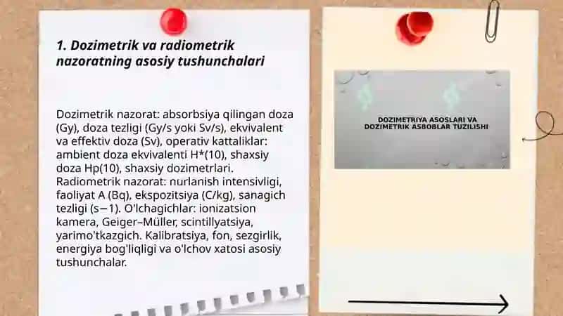 Dozimetrik va radiometrik nazorat 3