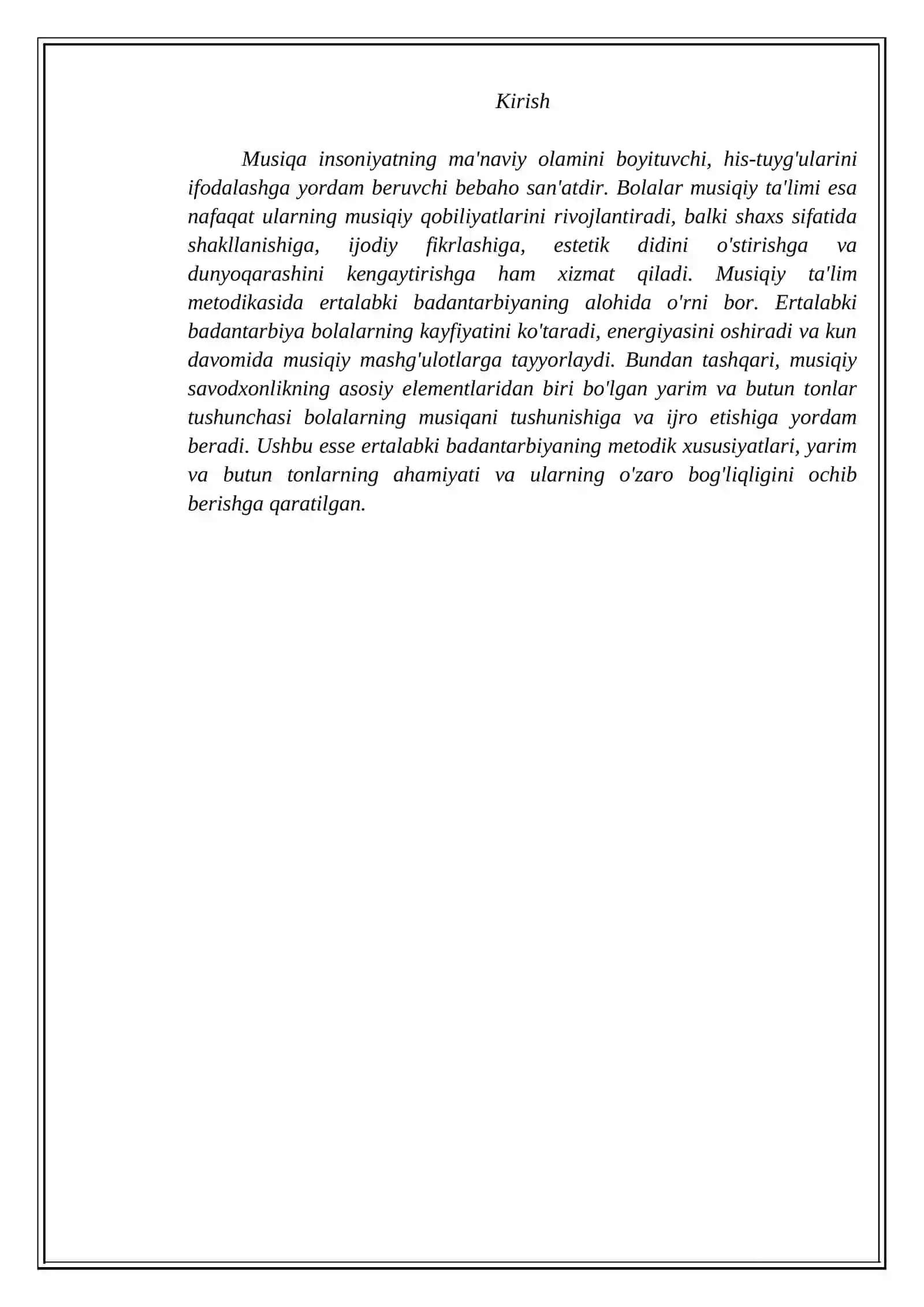 BOLALAR MUSIQIY TA’LIMI METODIKASI 3