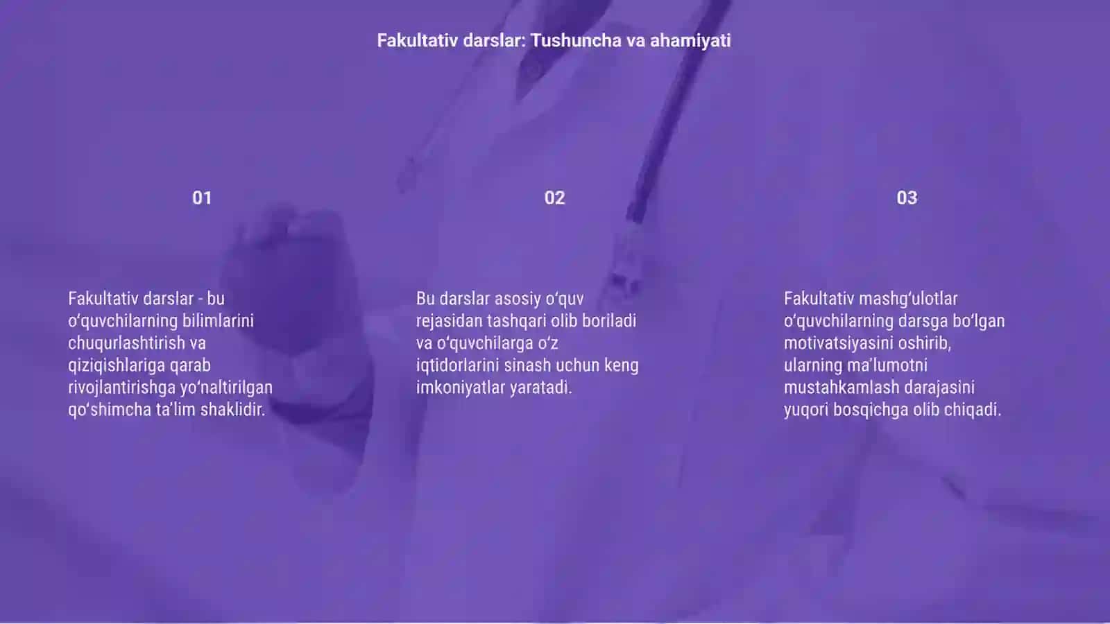 Fakultativ darslarni tashkil etish 3