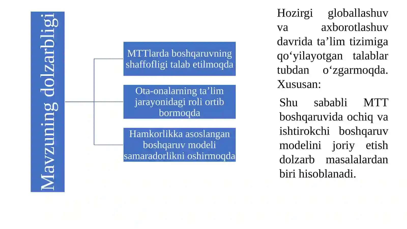 MTT boshqaruvida ochiq va ishtirokchi boshqaruv modelini joriy etish 3