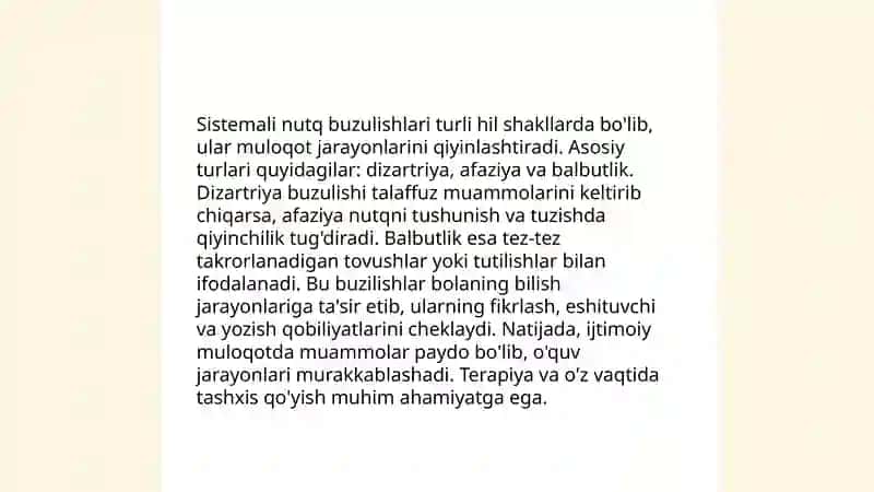 Sistemali nutq buzulishlari bo'lgan bolalarning psixologik xususiyatlari 3