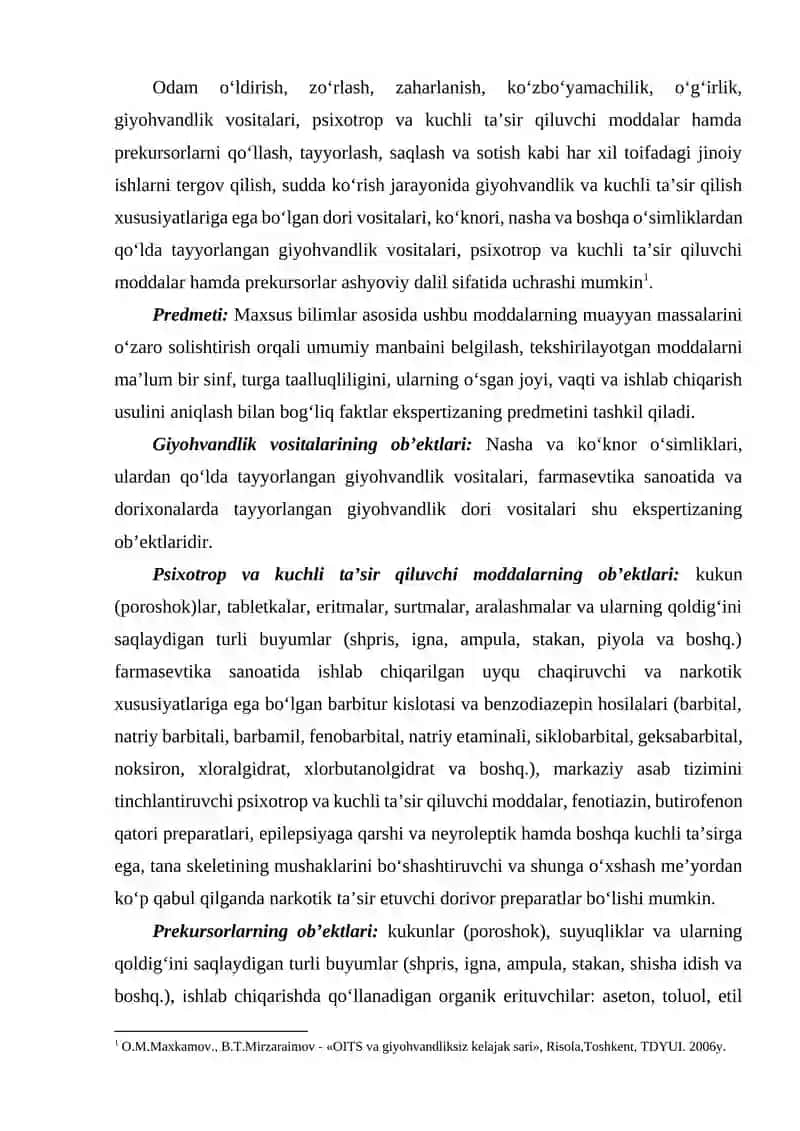 Giyohvandlik vositalari va psixotrop moddalar haqida umumiy ma'lumot 3