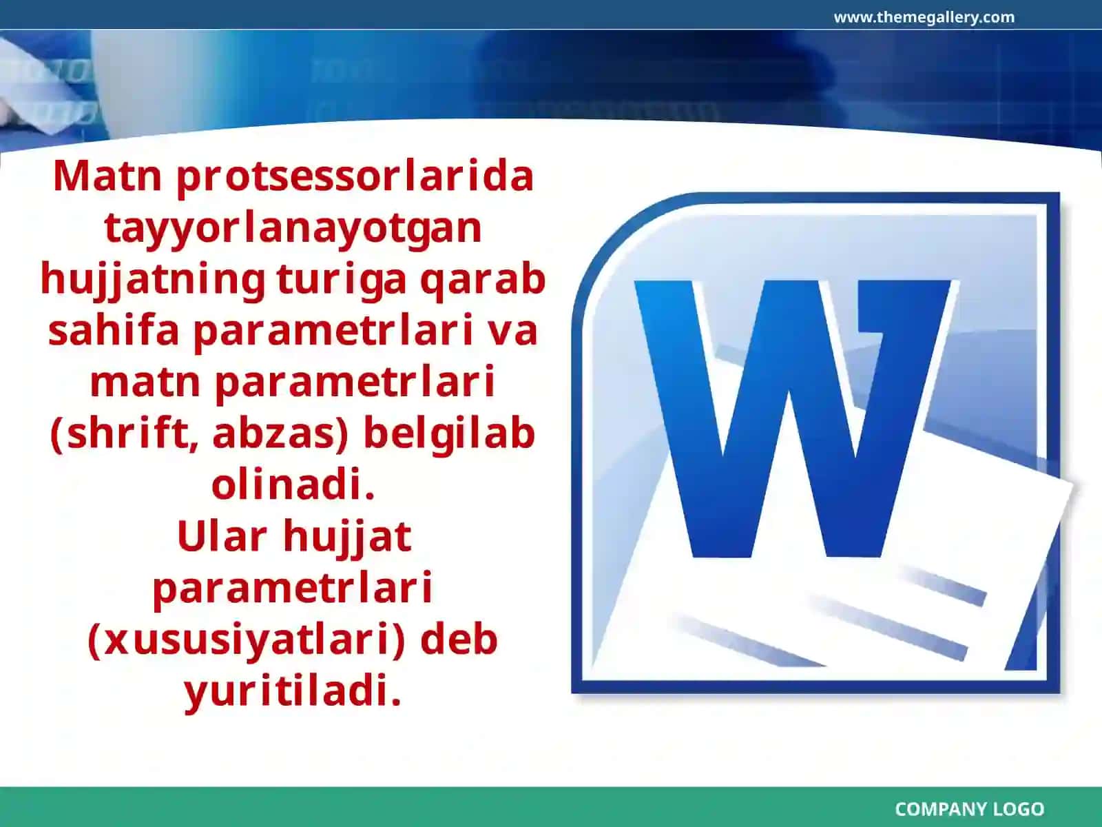 Hujjatlarning asosiy parametrlari 3