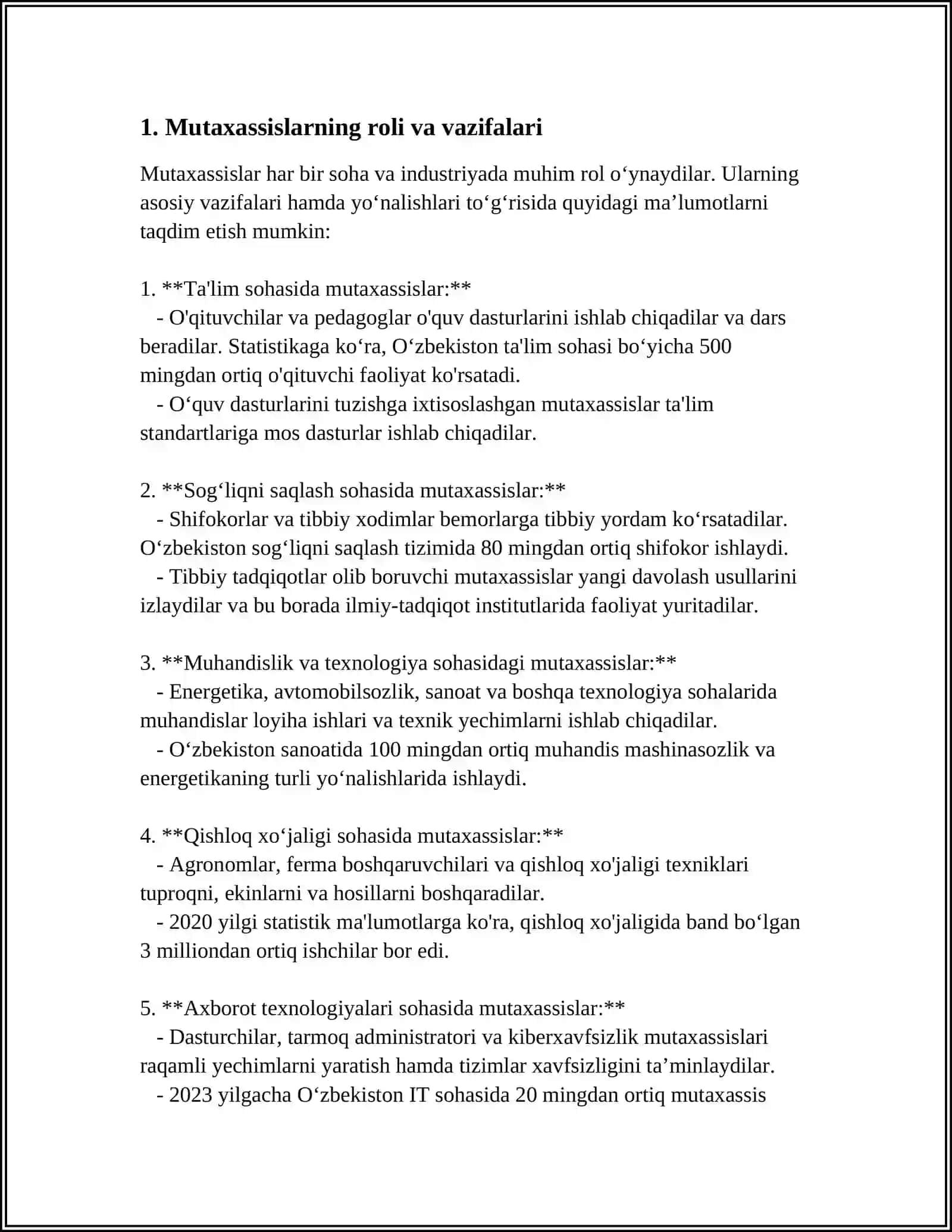 MUTAXASISLAR VA OTA - ONALARNI JALB QILISH USULLARI 3