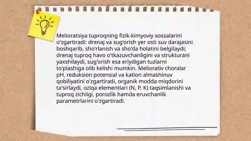 Melioratsiyaning tabiat komplekslariga ta'siri 3