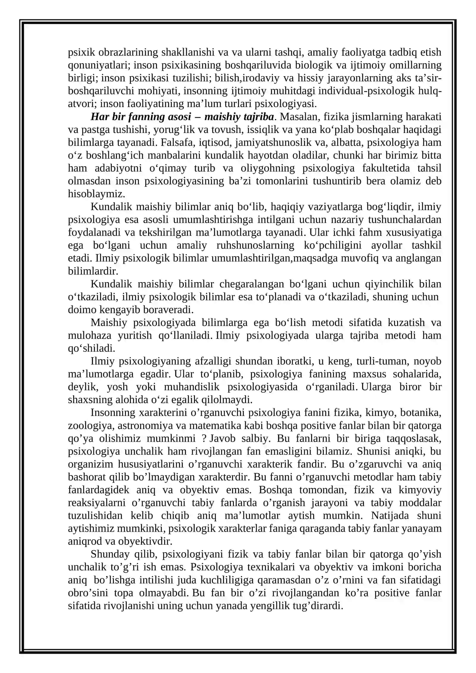 PSIXOLOGIYA FANINING PREDMETI VA RIVOJLANISH TARIXI 3