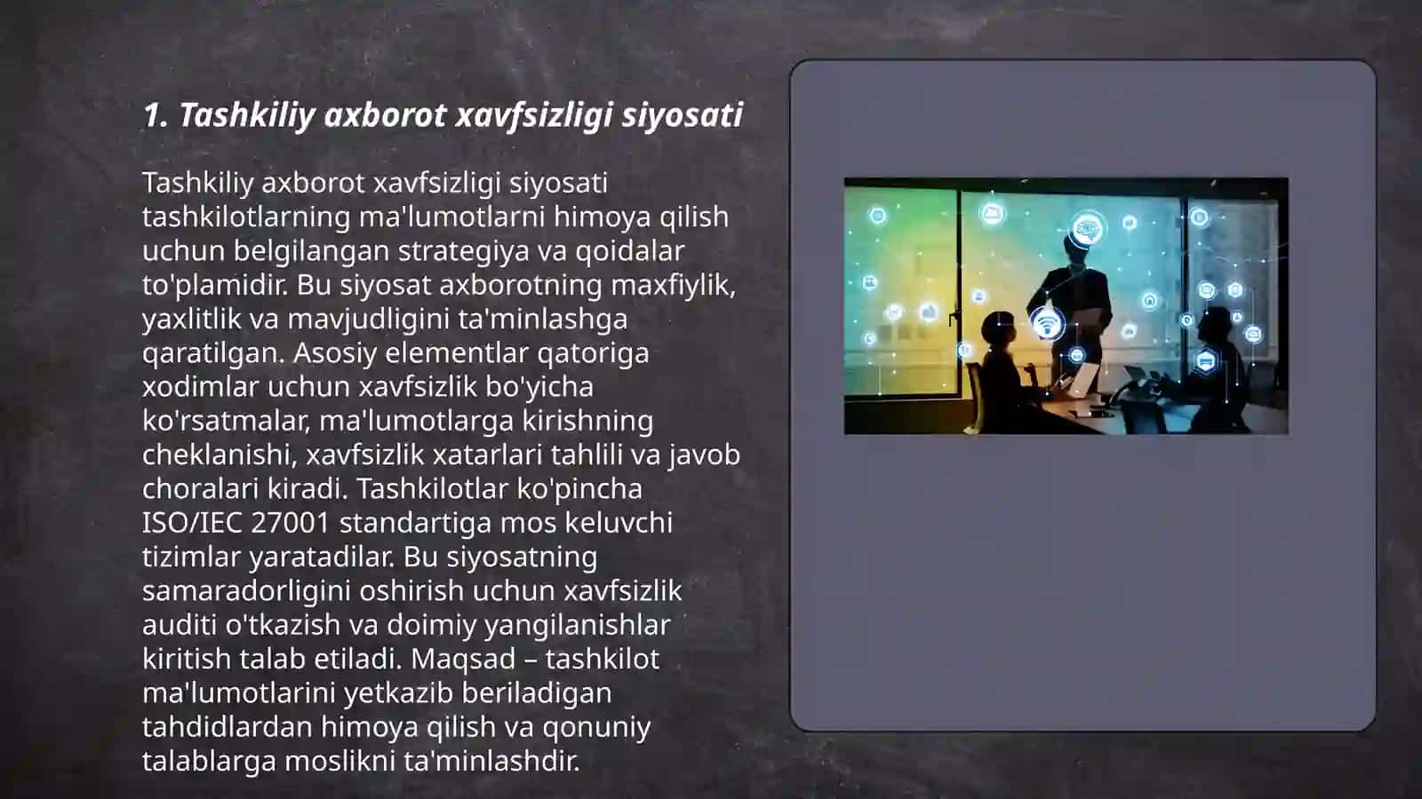 Tashkiliy axborot xavfsizligi siyosati 3