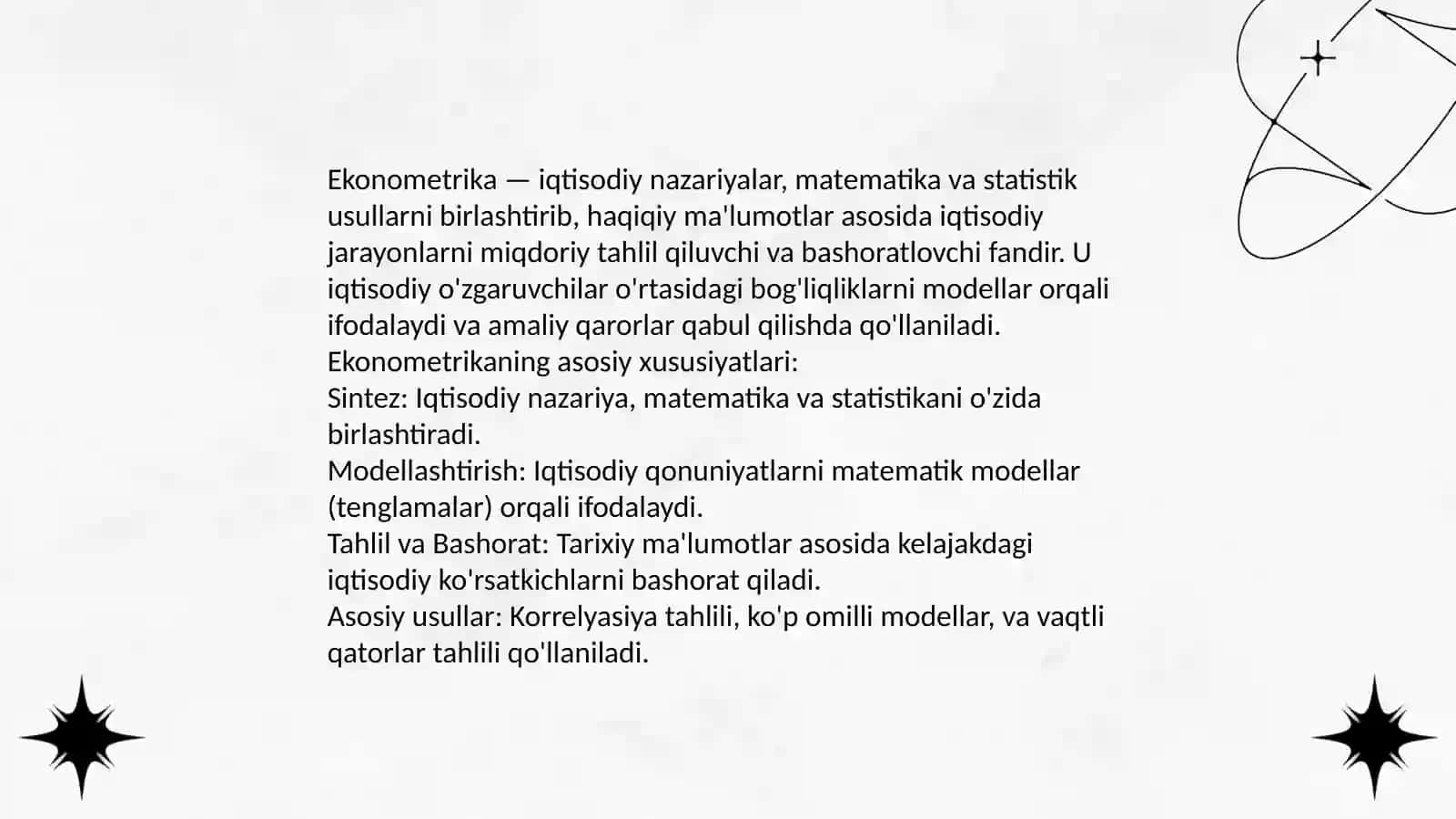 Mahsulotga boʻlgan talab va taklifning ekanometrik modellarini tuzish 3
