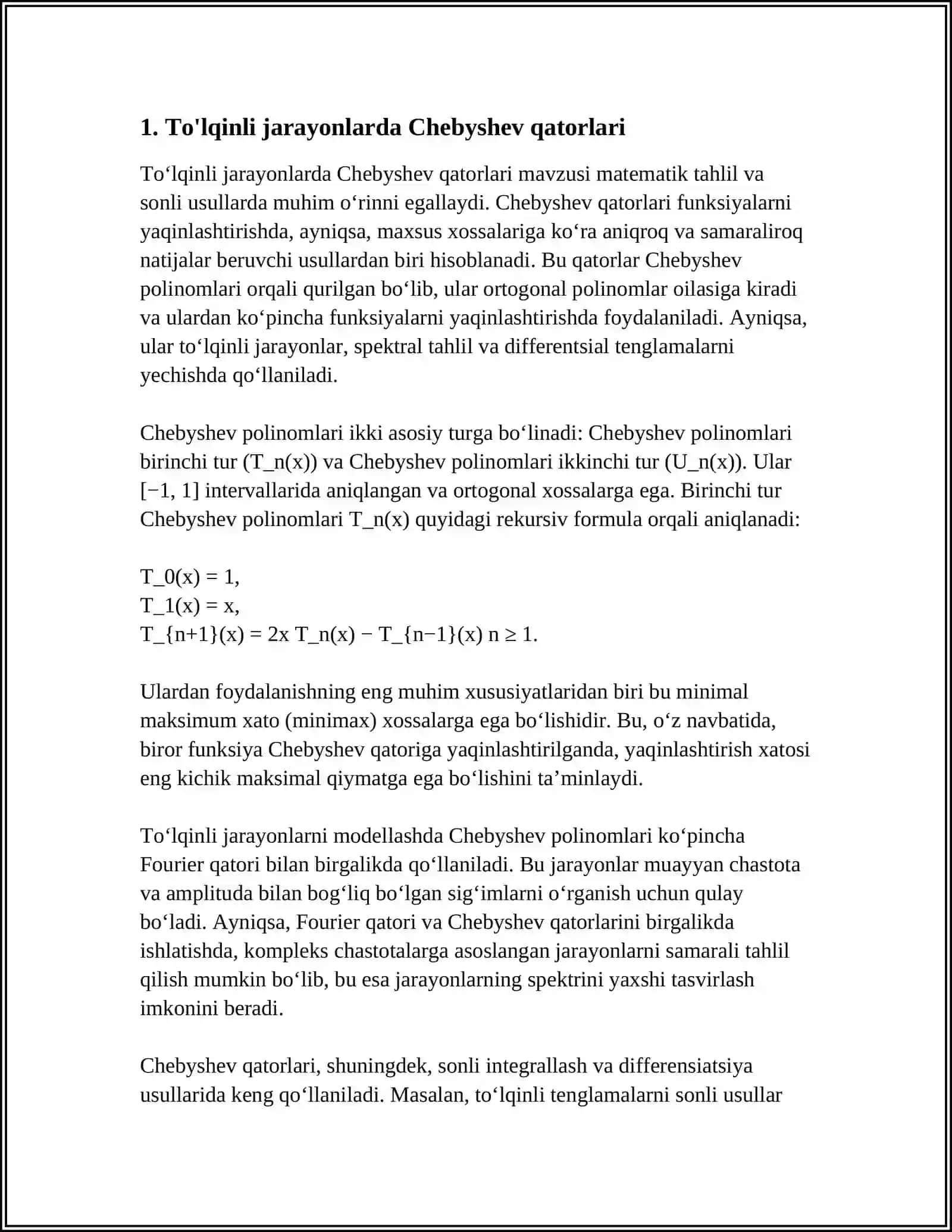 TO'LQINLI JARAYONLARDA FUNKSIONAL QATORLARNING TATBIQLARI 3