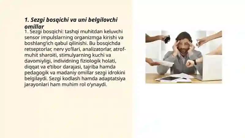 Sezgi bosqichi va uni belgilovchi omillar 3