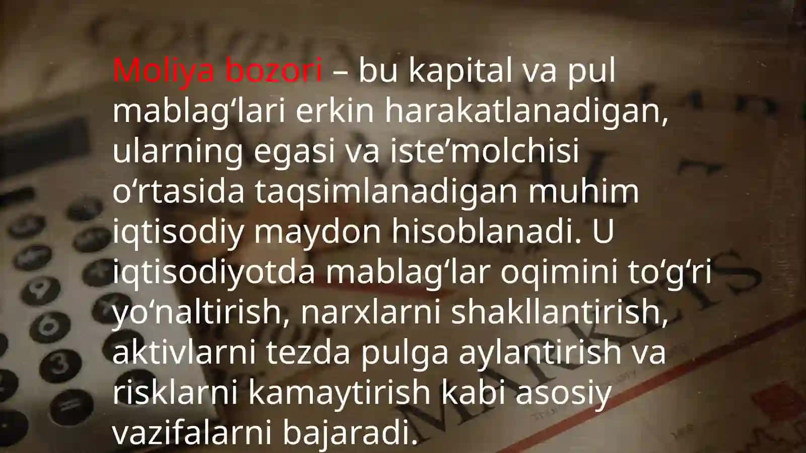 Moliya bozorida amalga oshiriladigan bitim va operatsiyalar 3