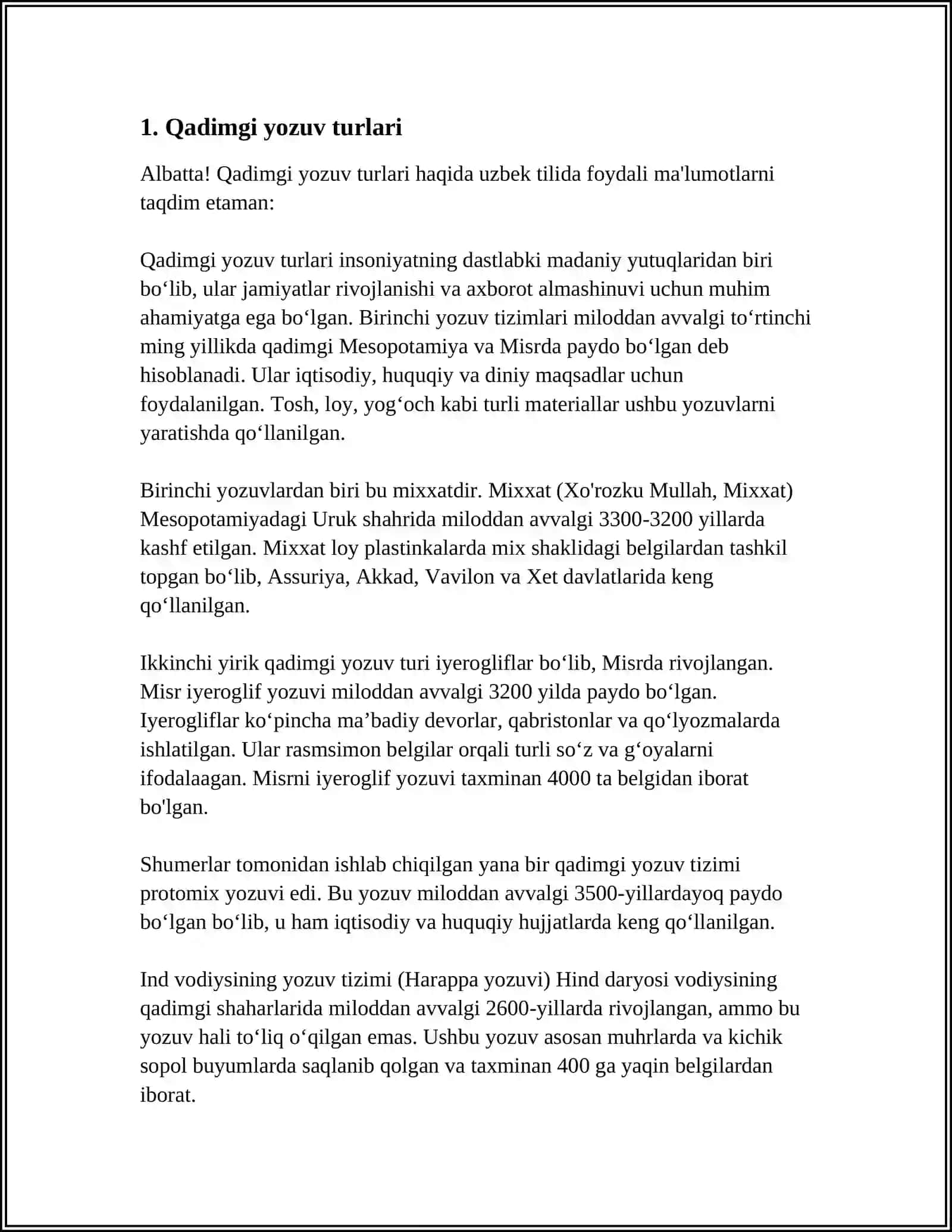 TARIXIY VA ZAMONAVIY YOZUV TURLARI 3