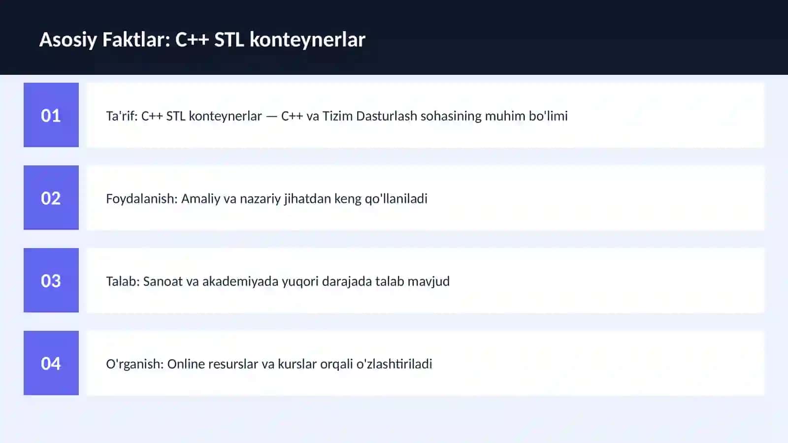 C++ VA TIZIM DASTURLASH 3