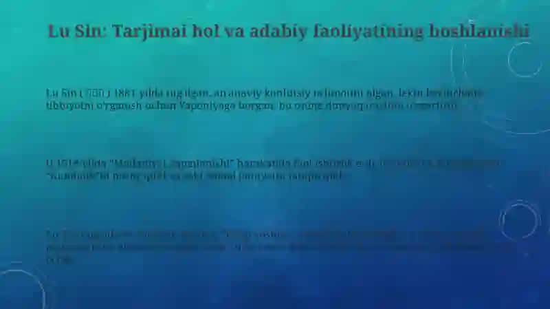 Lu Sin: Tarjimai hol va adabiy faoliyatining boshlanishi 3