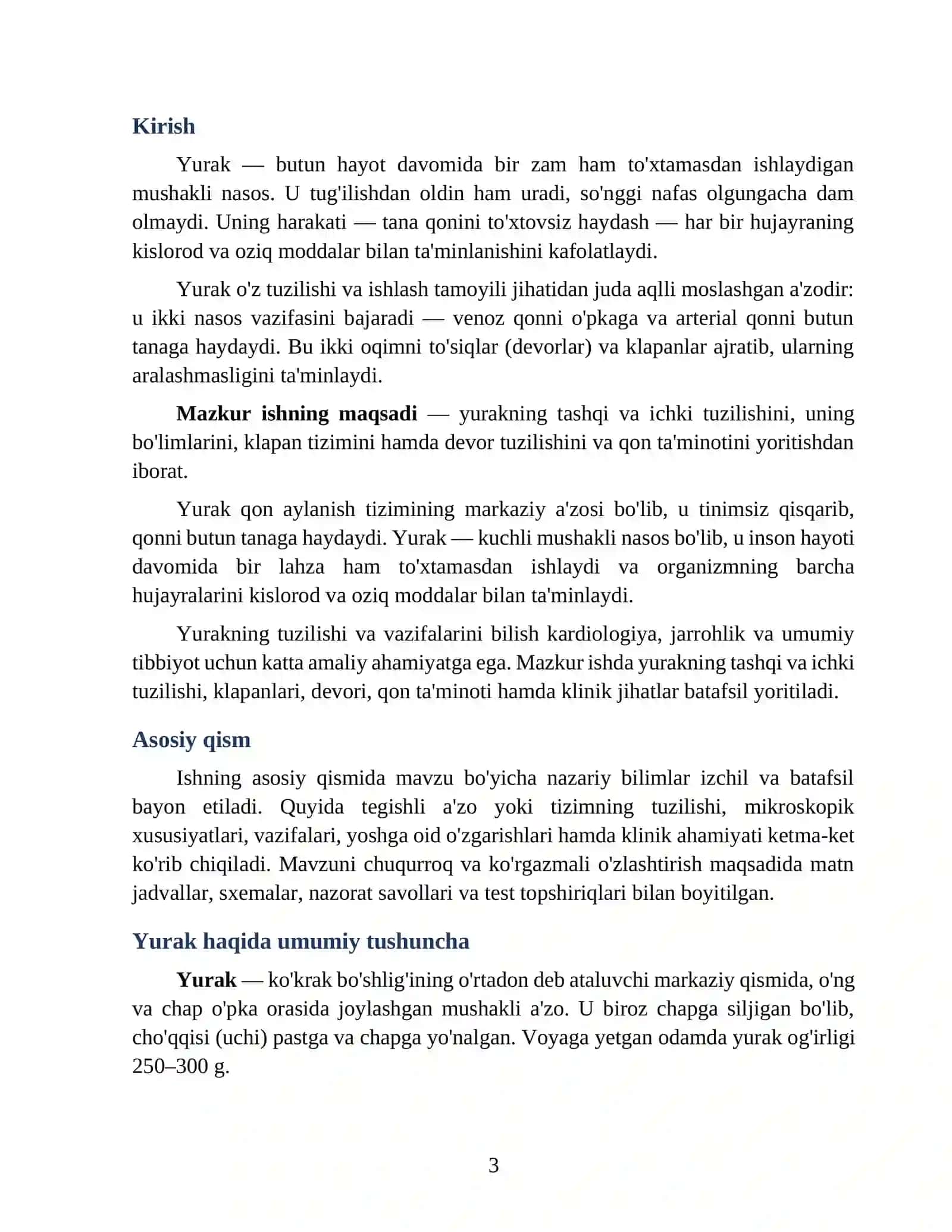 Odam anatomiyasi va fiziologiyasi - Yurakning tashqi va ichki tuzilishi 3