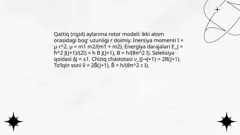 Ikki atomli molekulalarning aylanma harakati va aylanma spektri 3
