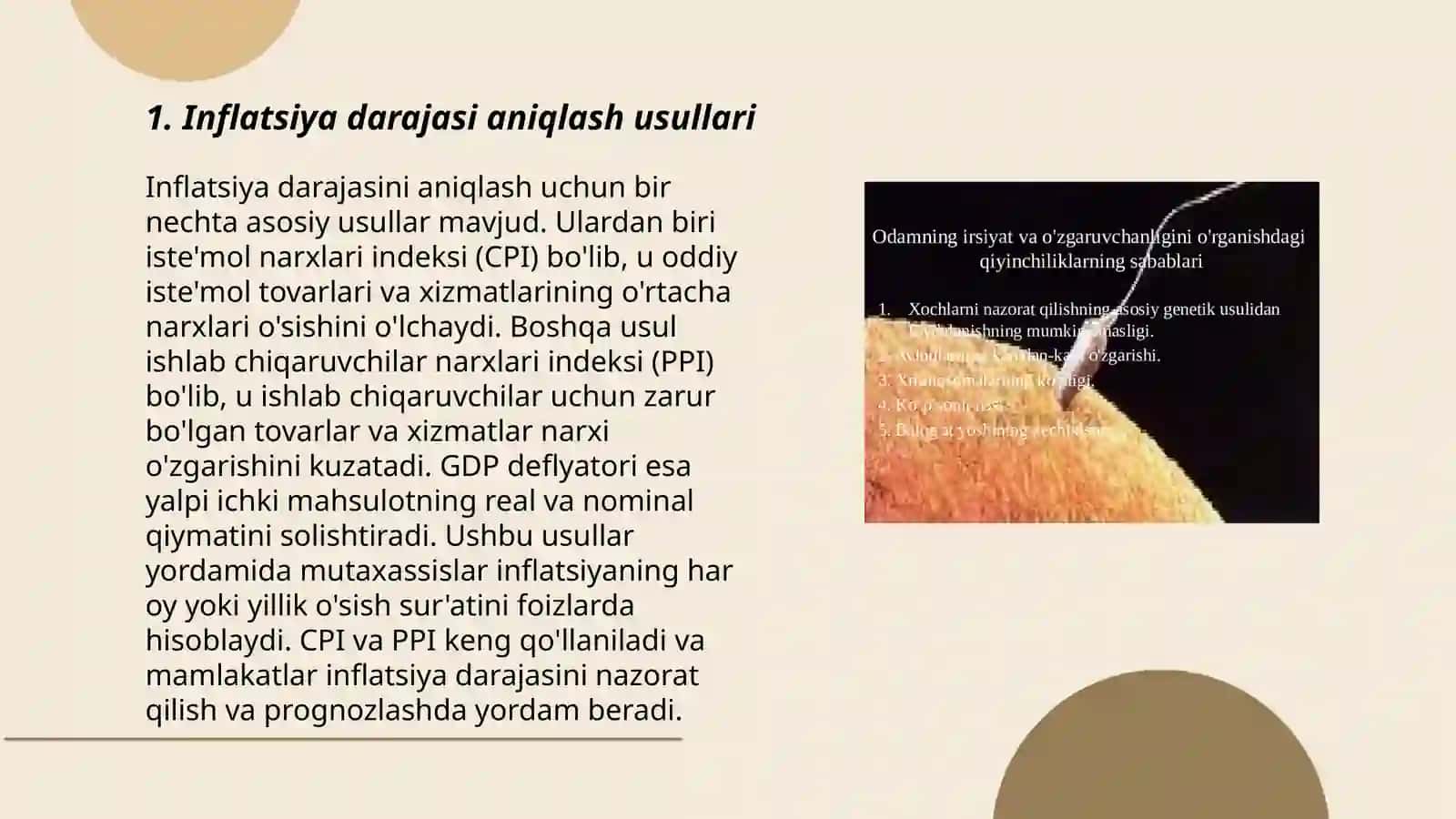 Inflatsiya darajasi va foiz stavkasining inflatsiya darajasi bilan oʻzaro bogʻliqligi 3