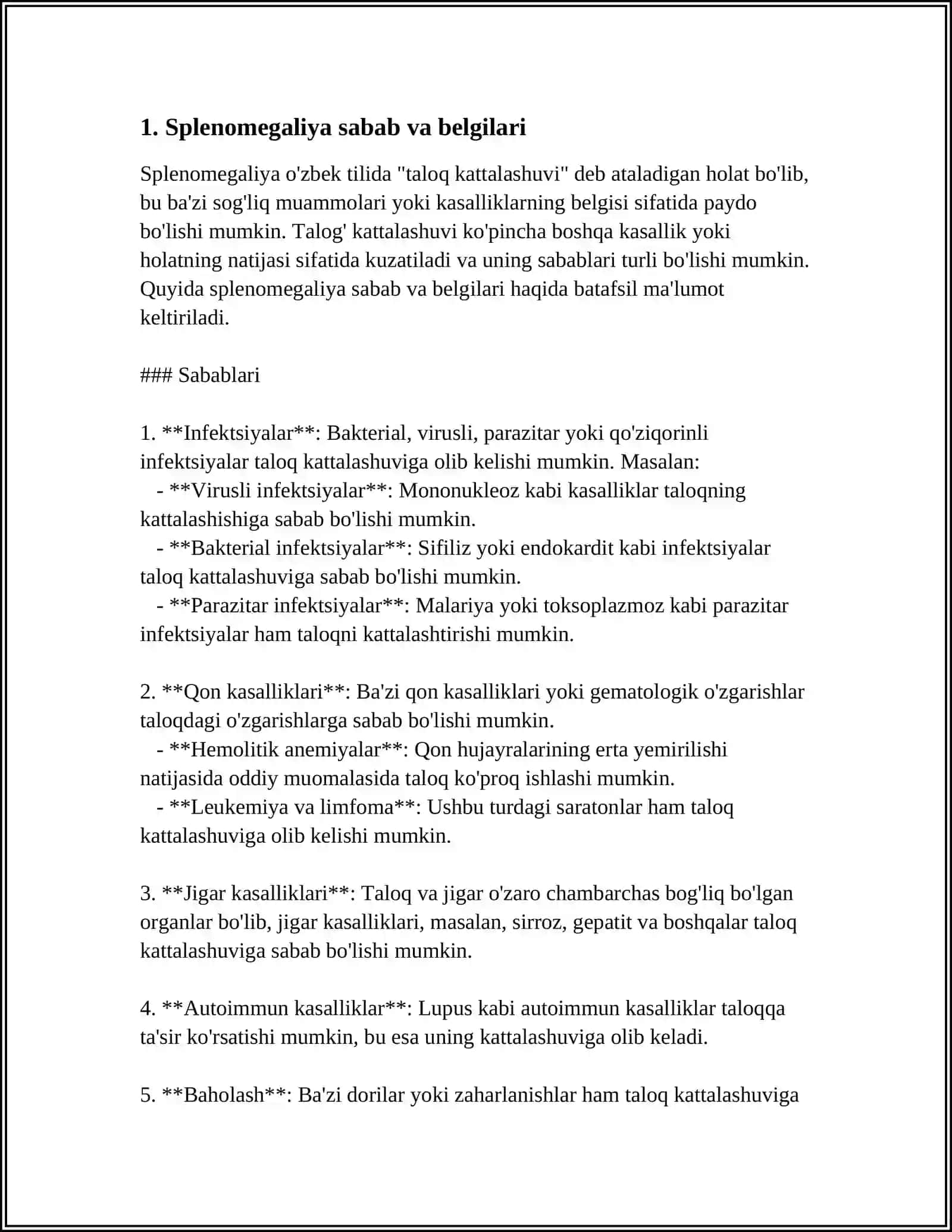 SPLENOMEGALIYA,GIPERSPLENIZM,FUNKSIONAL ASPLENIYA BILAN KECHADIGAN KASALLIKLAR 3