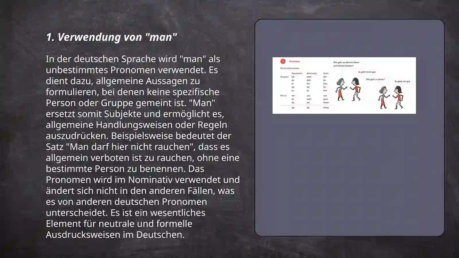 Die Pronomen "man" und "es" 3
