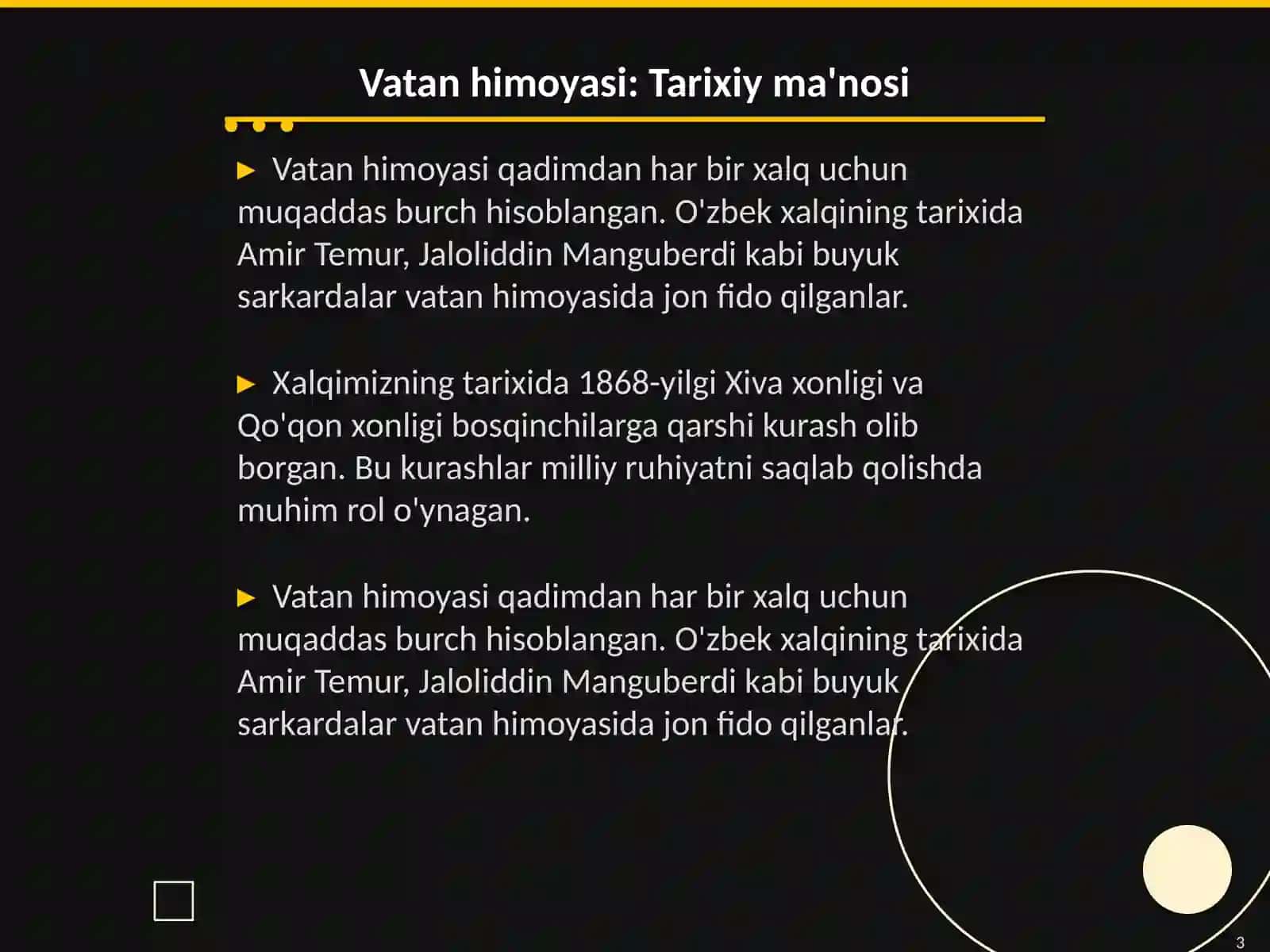 Vatan himoyasi- muqaddas burch 3