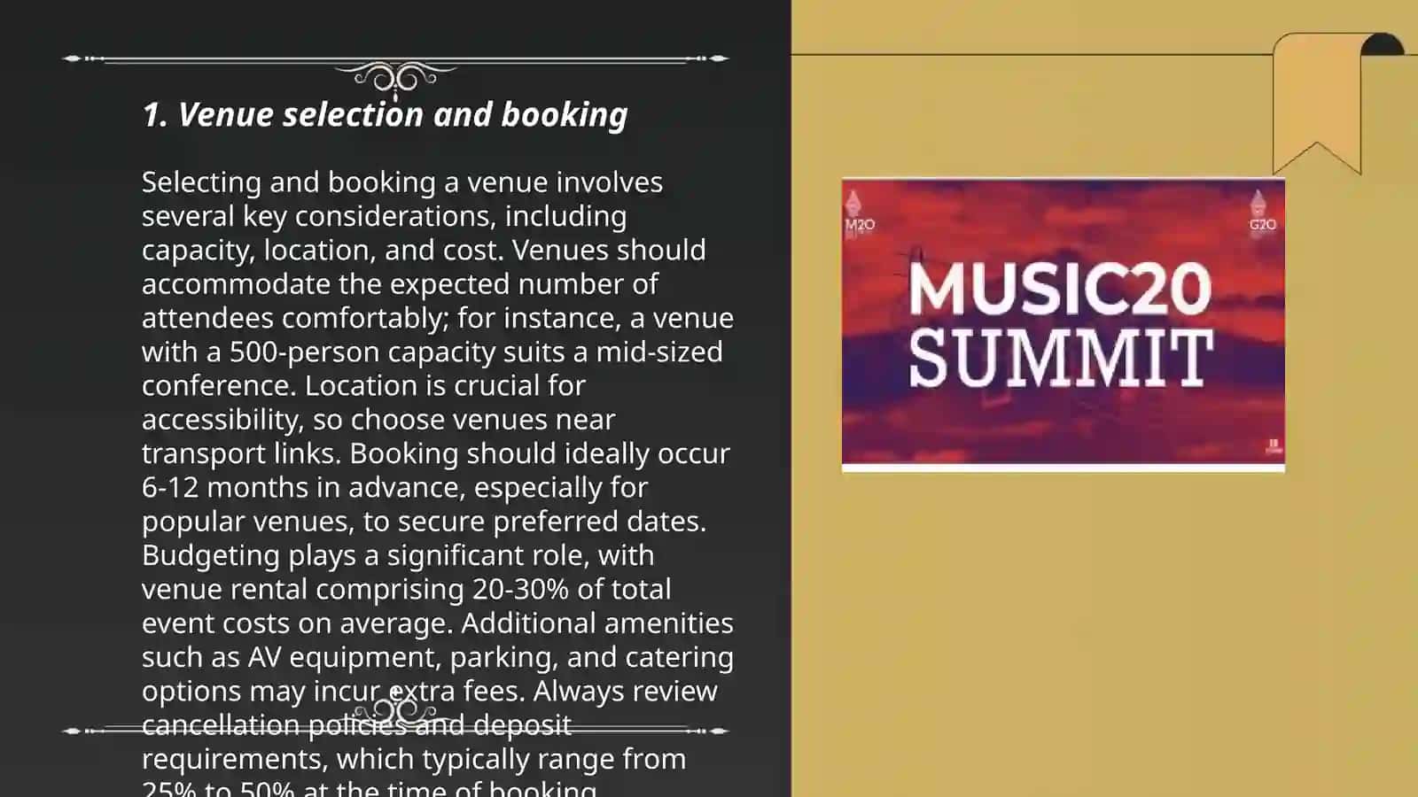 Venue Selection and Booking 3