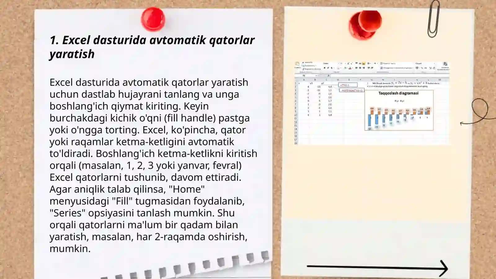 Excel dasturida avtotoʼldirishlar va avtohisoblashlar 3