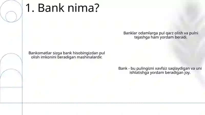 Banklar va bankomatlar haqida bolalarga dastlabki tushunchalarni berish 3