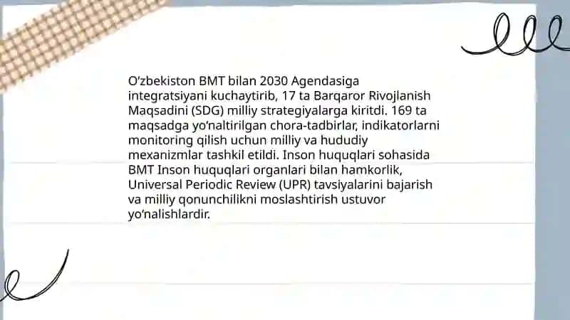 O‘zbekistonning BMT bilan hamkorligi 3