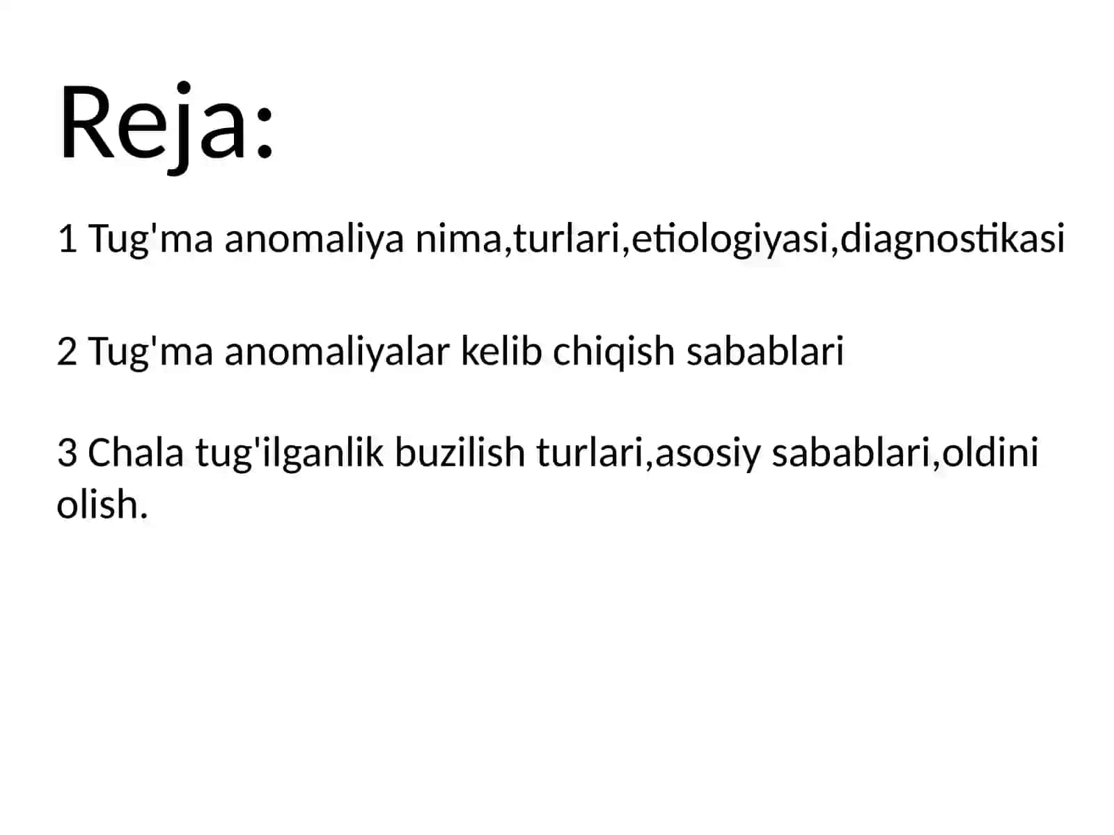 tugʻma anomaliyalar chala tugʻ ilganlardagi buzilishlar 3