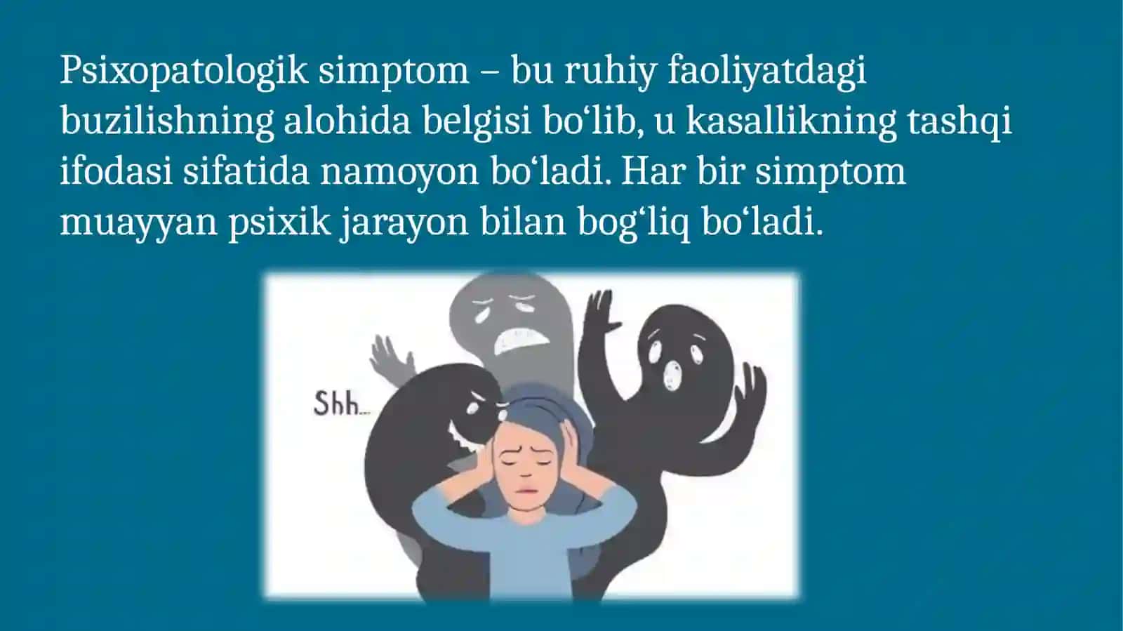 Psixopatologik simtomlar, simtom majmualari va sindromlar 3