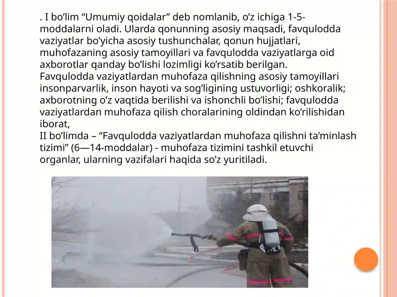 Aholini va hududlarni tabiiy hamda texnogen xususiyatli#dan muhofaza qilish to’g’risida 3