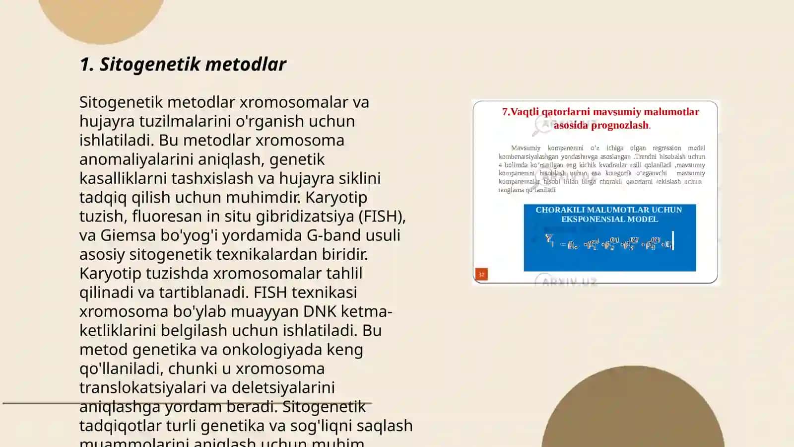 Sitogenetik va populyatsion statistik usul 3