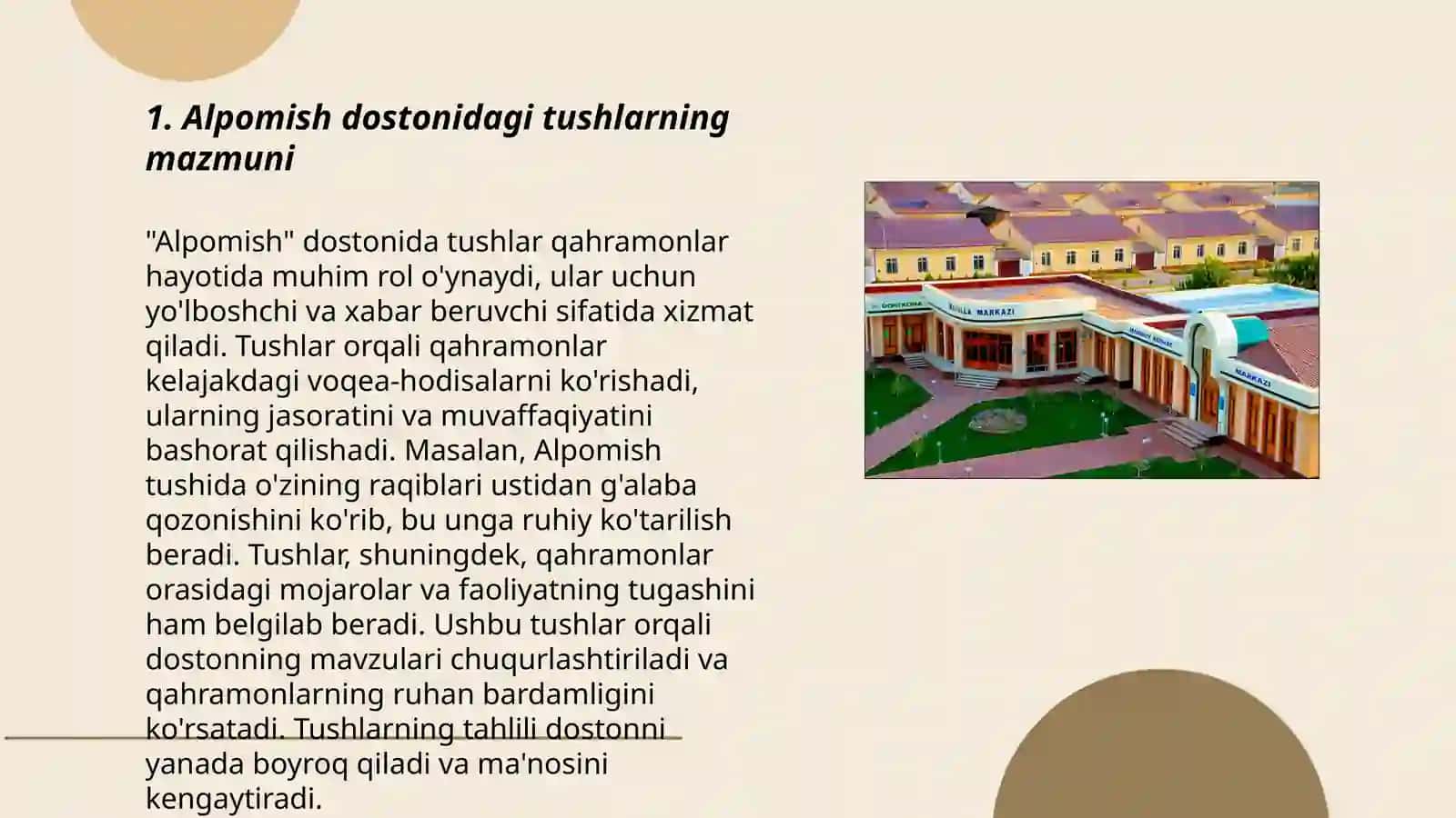 Alpomish va goʻroʻgli dostonidagi tushlar tahlili 3