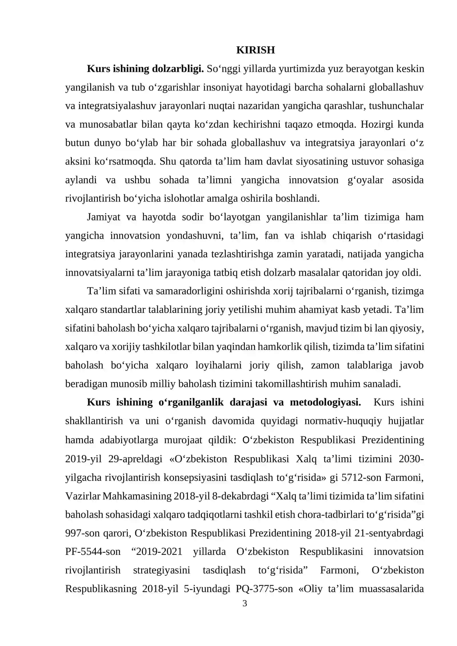 Ta’lim sifatini baholashning xalqaro tizimi 3