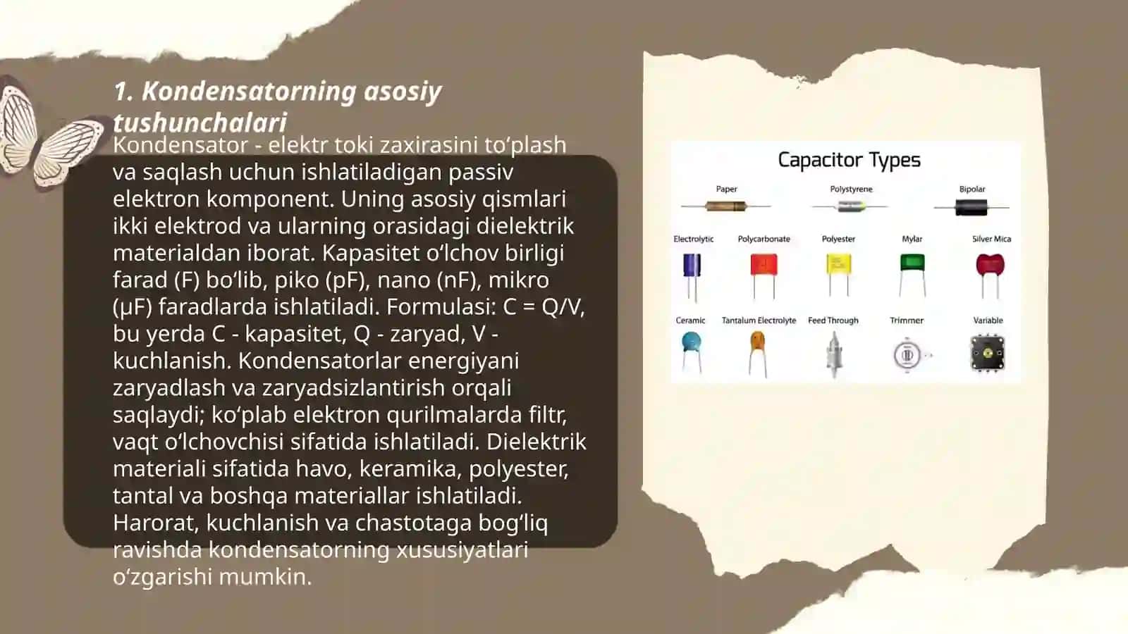 Kondensator va uning turlari 3
