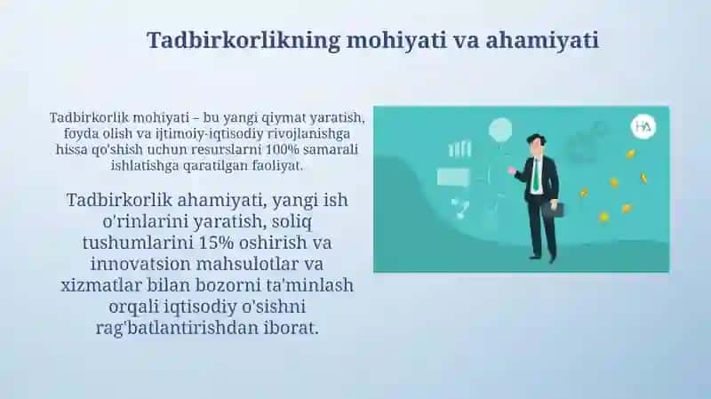 Tadbirkorlik asoslari fanining predmeti va urganish usullari 3