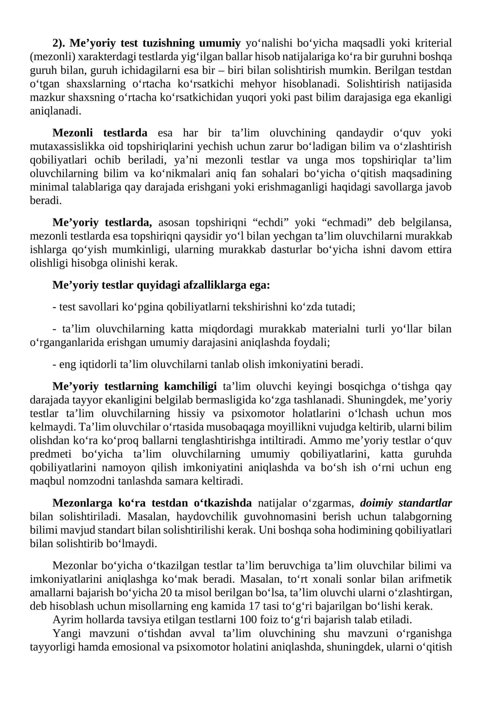 Pedagogik nazorat va ta’lim sifatini baholash 3