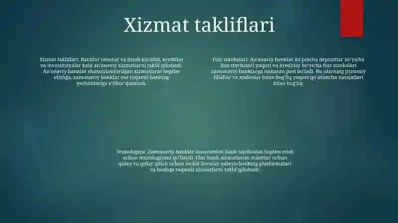 An'Anaviy Va Zamonaviy Banklar Farqlari 3